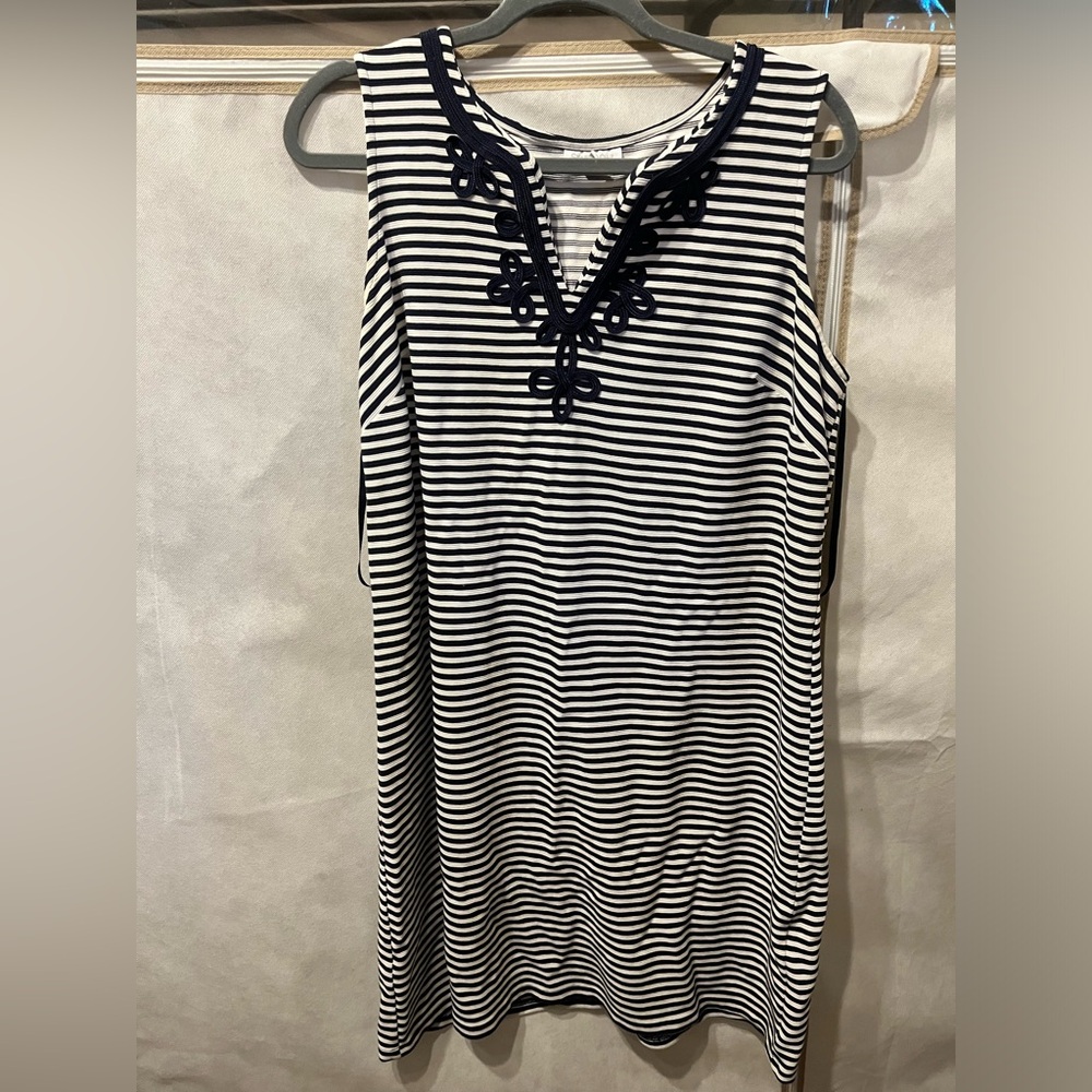 Charter Club navy & white sun dress